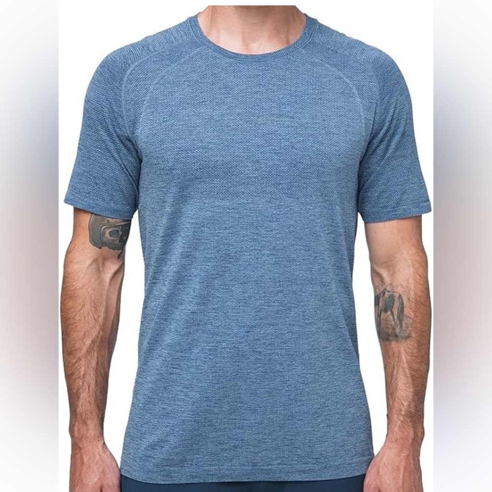 Lululemon Metal Vent Tech Short Sleeve T-Shirt Men's Sz XL Heathered Blue